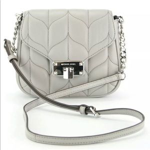 🌸 Michael Kors Gray Purse Peyton handbag leather